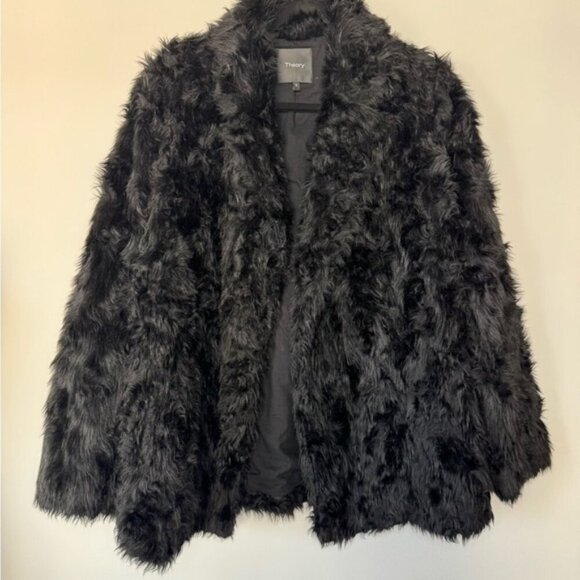 Theory Faux Fur Coat – Size Small - Picture 1 of 16